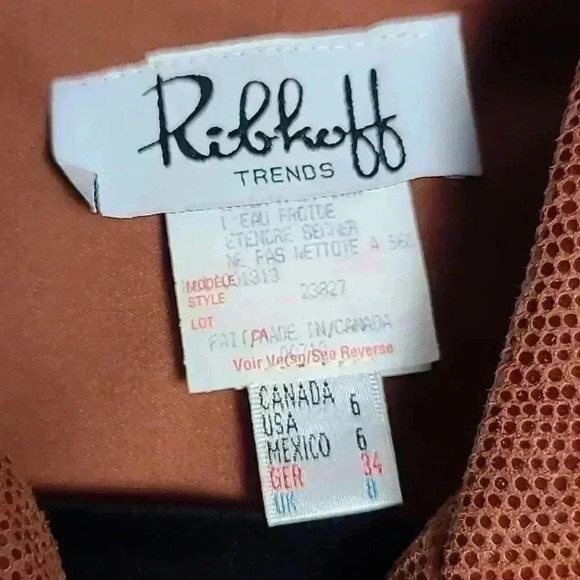 Joseph Ribkoff Trends Burnt Orange/Brown Weston Jacket Vintage 90s  Size US 6 - Picture 5 of 16